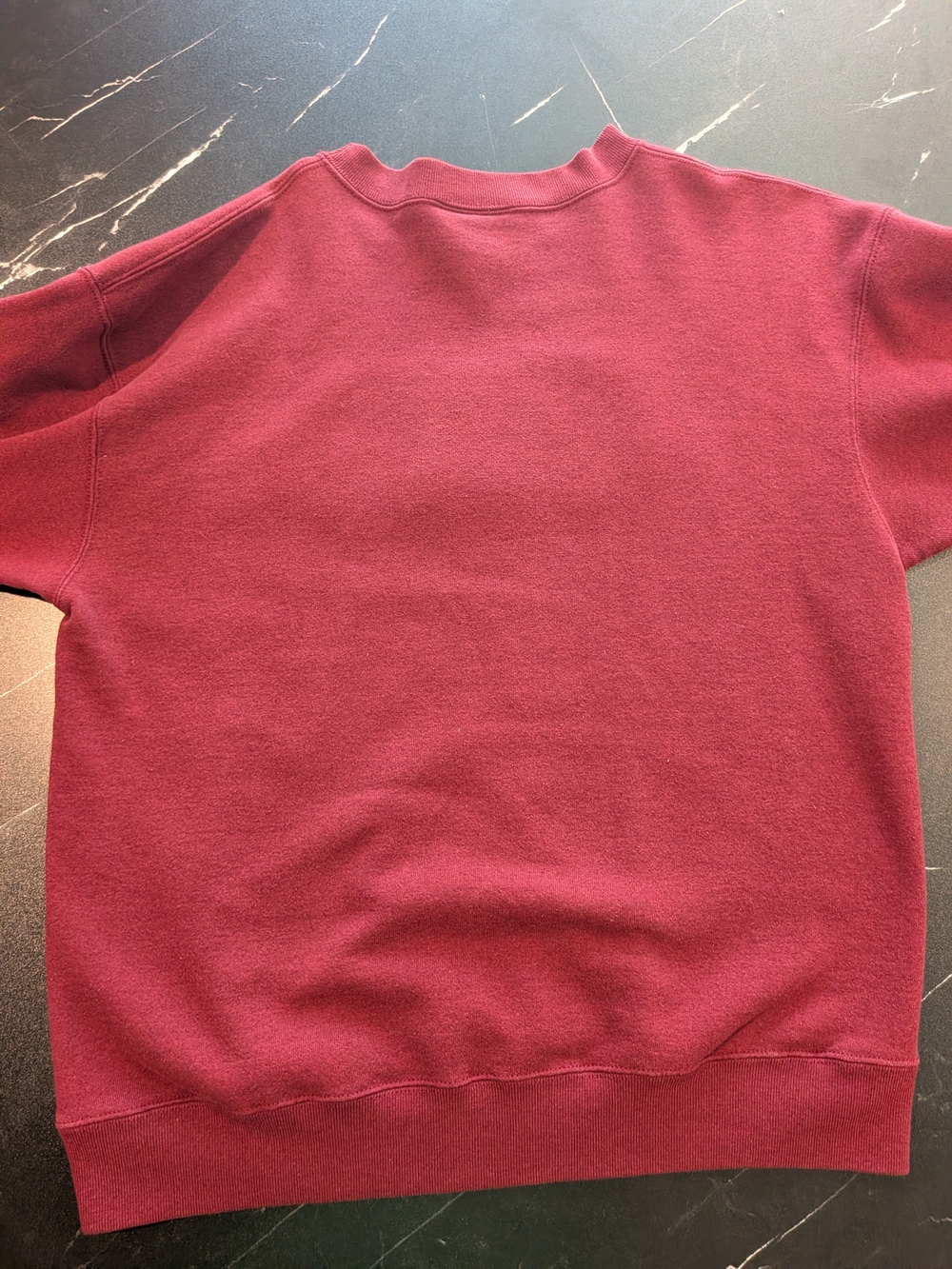 VINTAGE unisex Burgundy 'Outdoor' Embroidered Sweatshirt - Picture 8 of 8